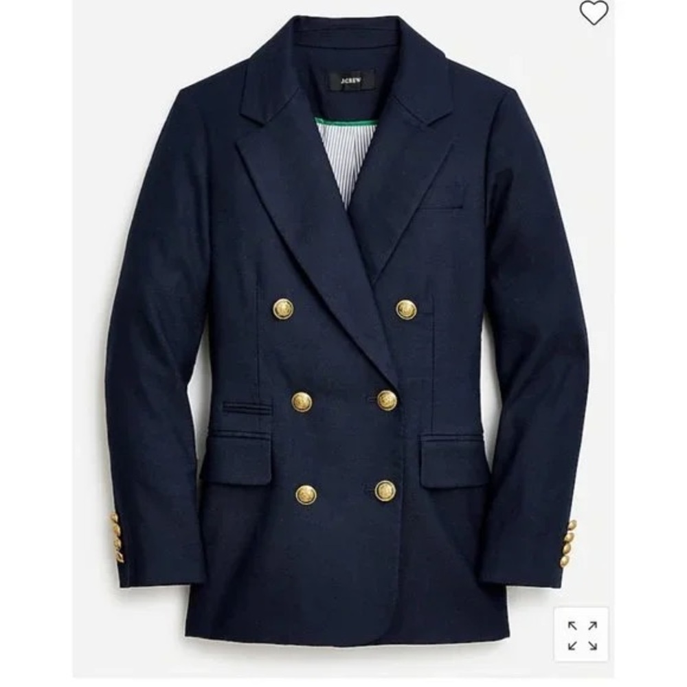 J. Crew Navy Bristol blazer in stretch linen blend